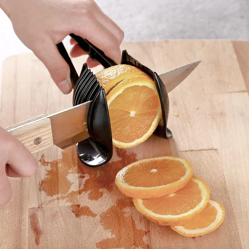 Fruit Slicer Vegetable Slicer for Slicing Lemon Potato Cut Tomato Onion Cutter Egg Tart Cake Clip Home Kitchen Tools Accessories