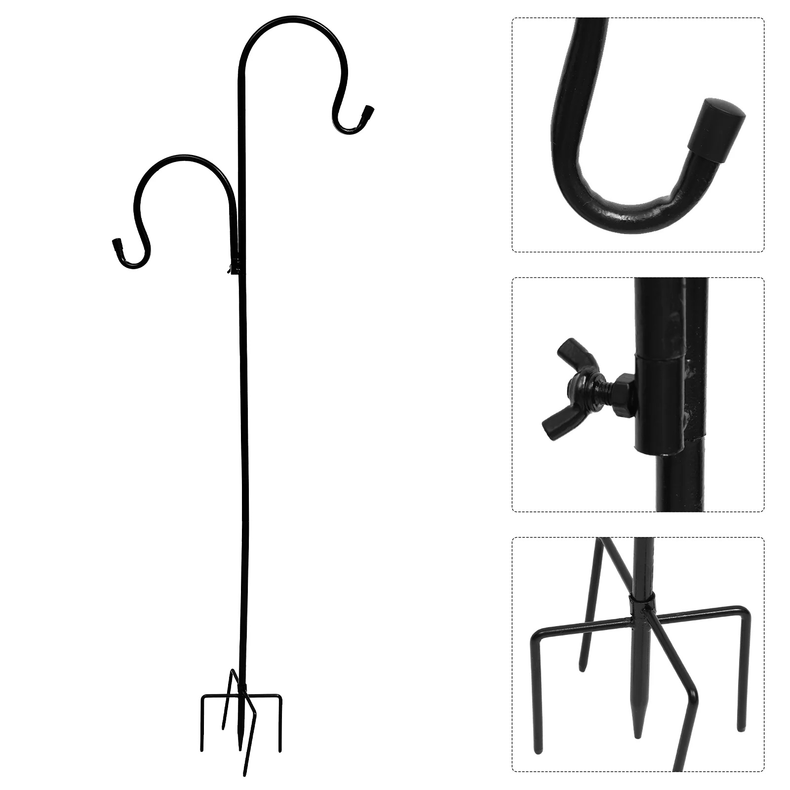 

Shepherd Hook, ground hook Bird Feeder Pole Metal Hanger Hook for Hanging Jars Solar Lights Lantern Wedding Outdoor Decoration