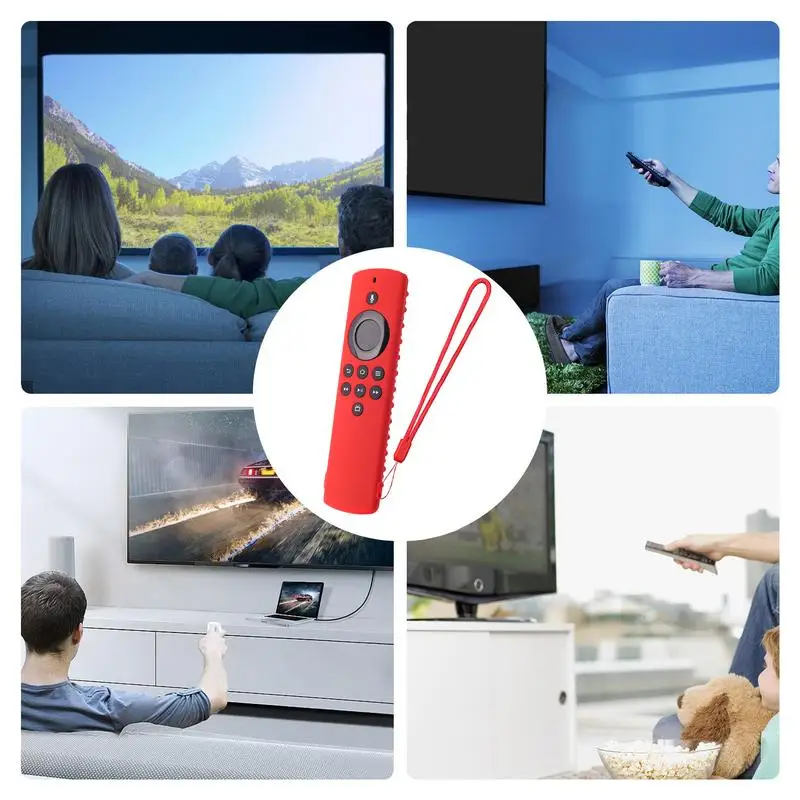 TV Remote Cover Soft Silicone Remote Control Case Protective Shockproof Home TV Remote Control Skin Sleeve Tight Fit For Flats