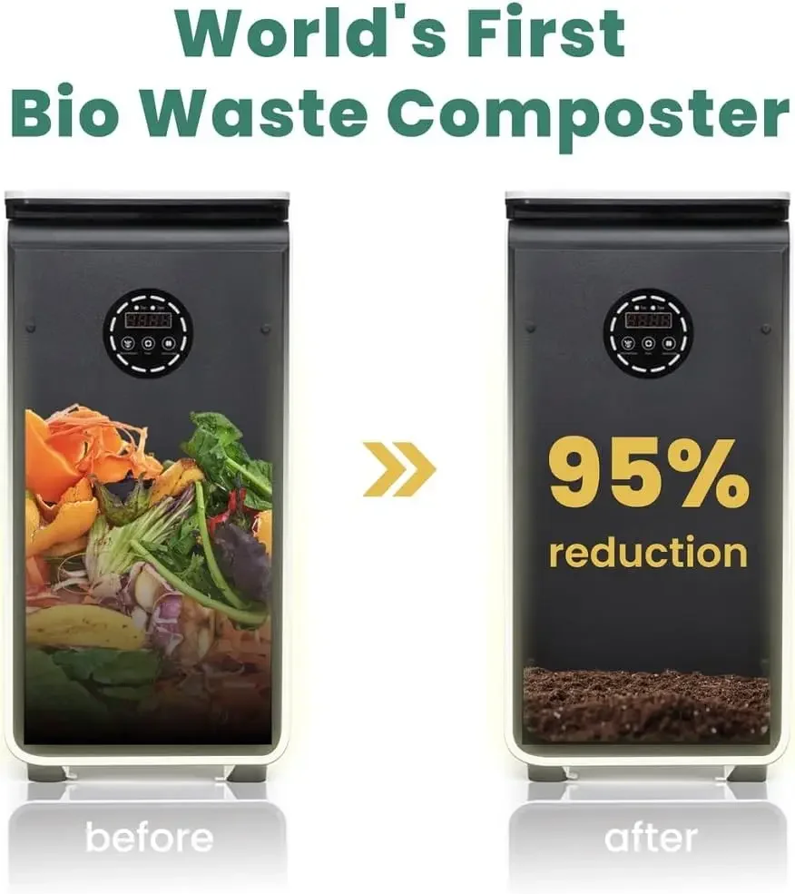 World First Bio Smart 19L Electric Composter for Kitchen, Filter No Need to Change, Not Dehydration Tec, Add Waste Anytime Compo 3