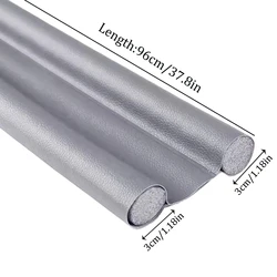 Windproof Door Bottom Seal Strip - Double Protector & Soundproof Draft Excluder (Gray)