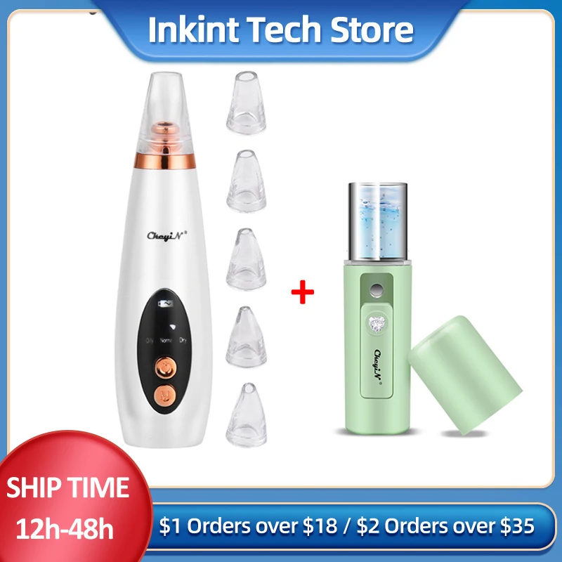 

Ckeyin 6 In 1 Electric Facial Blackhead Remover Vacuum Suction Pore Removal Deep Cleaning Face Cleanser+Nano Facial Sprayer 45