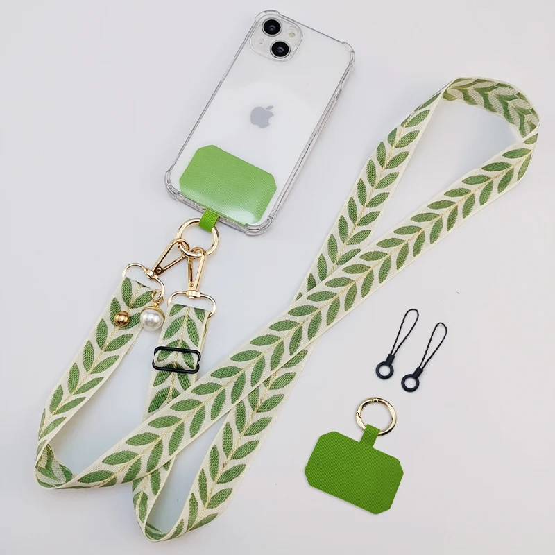 Phone Lanyard,Universal Phone Cross body Straps and Wrist Straps  Set,Adjustable Shoulder Neck Lanyard for Keys, Key chain,Phone Case ID  Badge, Phone