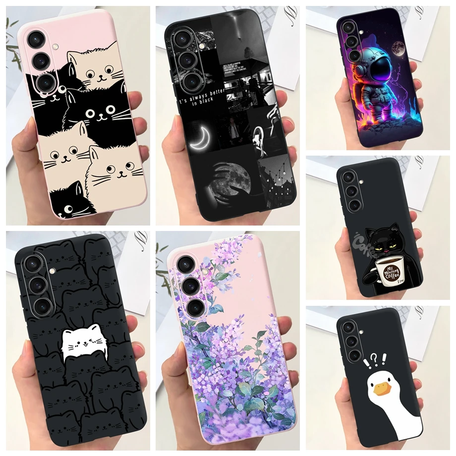 Per Samsung Galaxy S24 Plus S24 Ultra Case Soft Tpu Liquid Silicone Phone Mask Cute Cat Fashion Protection Cover Su Samsung S24