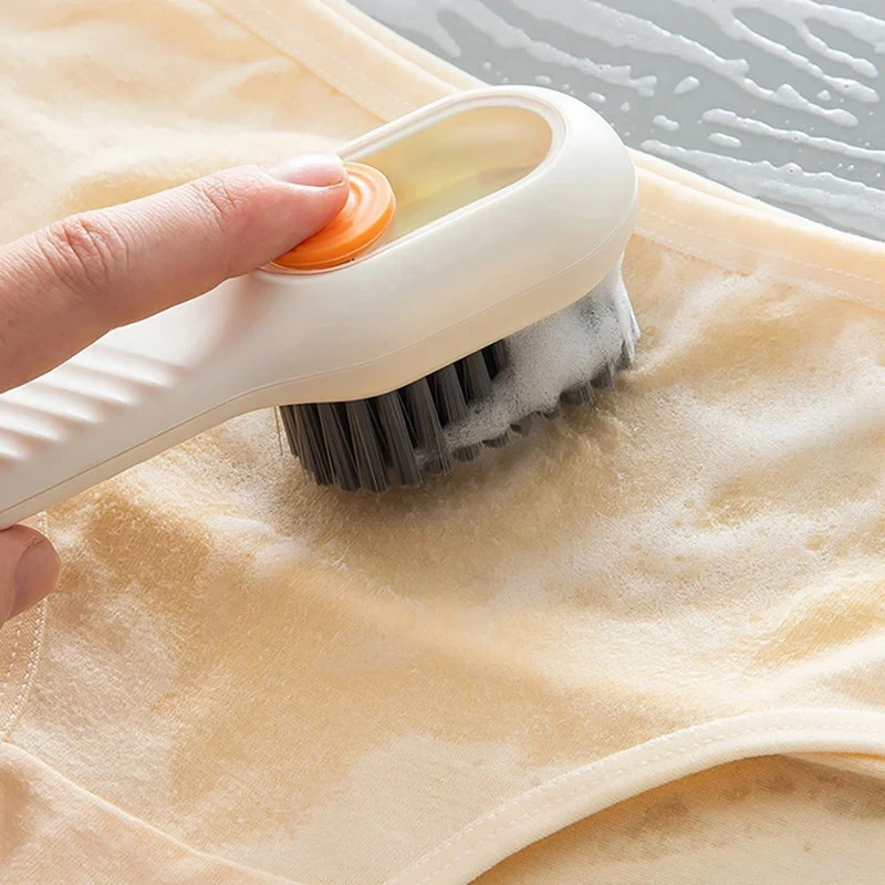 Cleaning Brush Soft Bristled Liquid Shoe Brush Long Handle Clothes Shoe Clothing Board Household Cleaning Tool