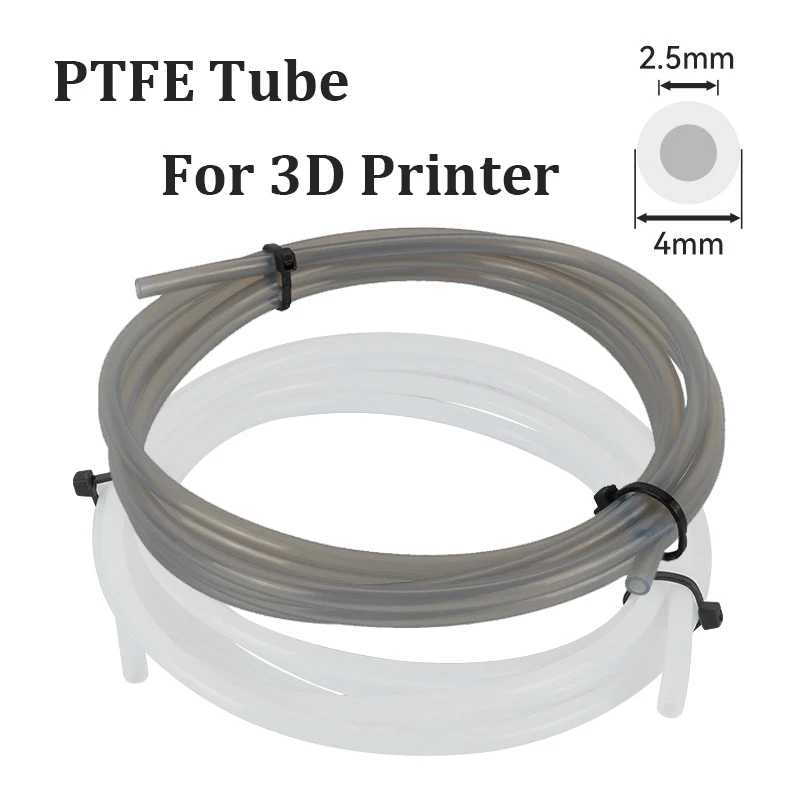 Tubo PTFE 10m Para Impresoras 3D – 2.5mm Interior, 4mm Exterior – Compatible Con Bambu Lab A1/P1P/X1C, Creality K1/Ender 3 V3