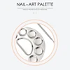 A57M-Makeup Mixing Palette Stainless Steel Cosmetic Palette Professional Nail-Art Palette With Spatula Tool 6