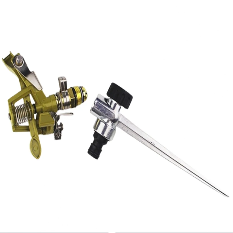 

360 Degree Automatic Rotate Adjustable Garden Lawn Sprinkler Zinc Alloy Rocker Arm Water Irrigation for Gardening Balcony