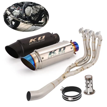 60.5MM Motorcycle Exhaust System Muffler Header Link Pipe For BMW S1000RR 2010-2018 S1000R 2015-2018 Silencer With DB Killer