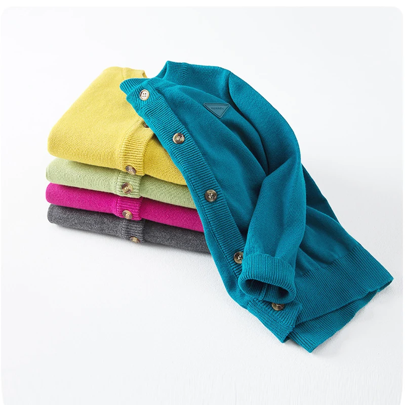 

Girls' Autumn Knitted Cardigan Coat 2023 Spring/Autumn New Children's Sweater Baby Cardigan Top Girls'