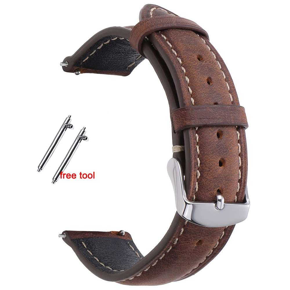 Premium Multi-Size Leather Watch Strap with Quick Release Mechanism