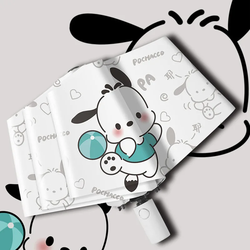 

Милый Зонт Sanrio, милые игрушки для девочек, зонтик от дождя, зонтик заднего хода, полностью автоматический зонтик