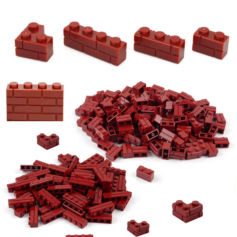 100g High Wall Thick Small Building Blocks Bulk Granular 1x2 Right-angle 1x3 1x4 Dots 15533 Wall Assembled Model Bricks DIY Toys