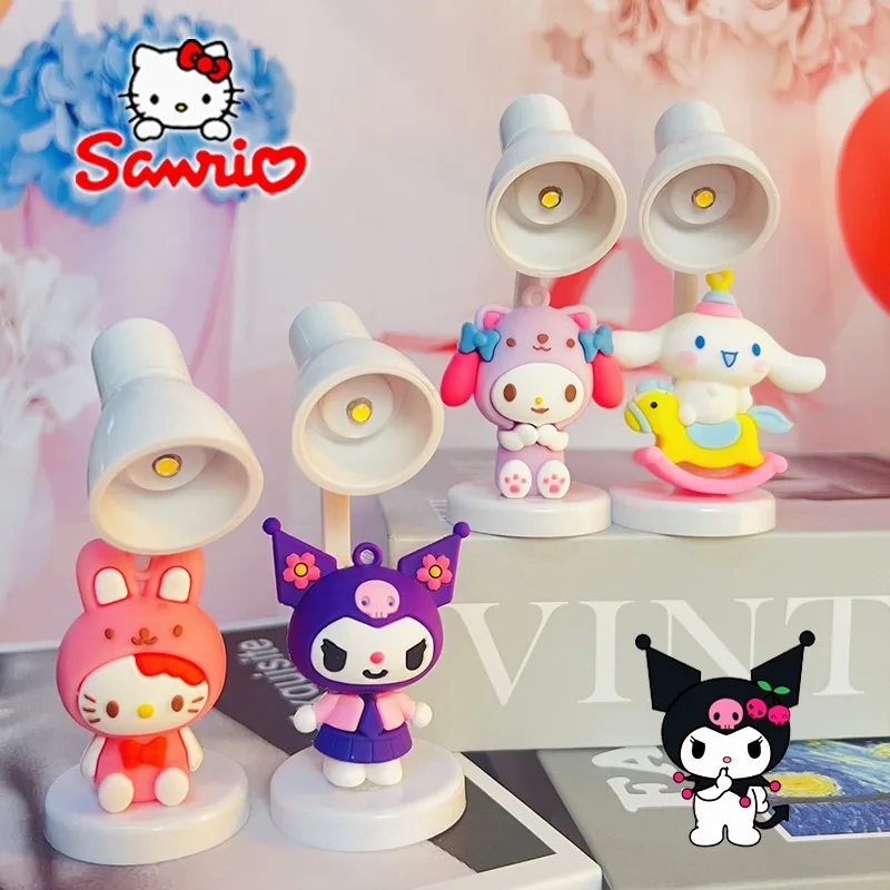 

Sanrio LED Table Lamp Cartoon Children's Bedroom Bedside Ambient Lights Desktop Ornament Student Study Night Light Kids Gifts