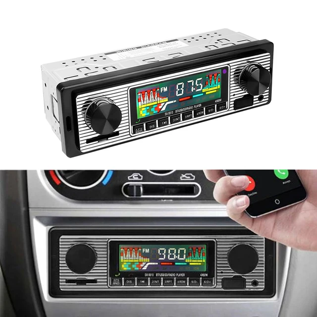 Vintage Audio Loss Angelvintage Car Radio Mp3 Player - Bluetooth, Usb, Fm,  Oled Screen, 12v