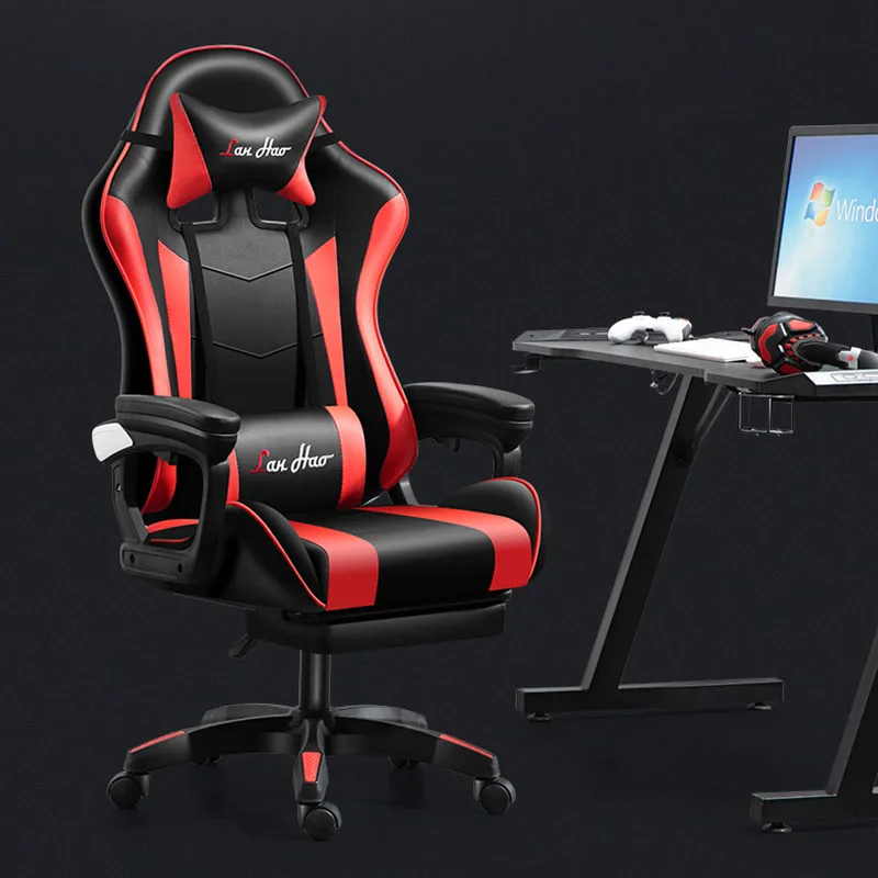 Leather Wheels Office Chair Desk Comfort Nordic Gaming Chair Desk
