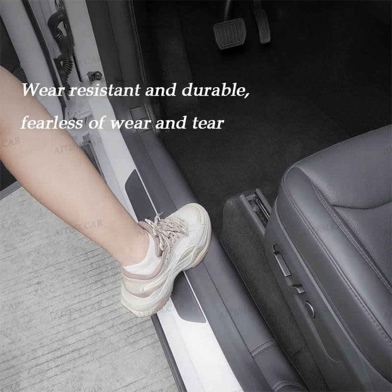 8-Piece Door Sill Protector Set - Anti-Kick Entry Cover Pads and Mats for Enhanced Vehicle Protection