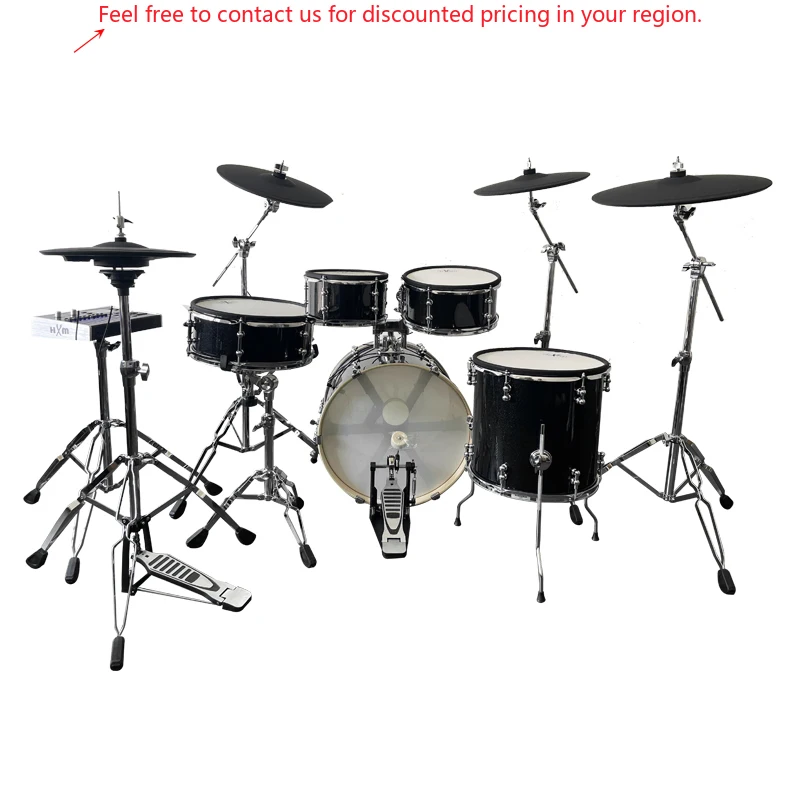 HXM XD-2000-KM Black Sparkle Color Acoustic Feeling Electronic Drum Set Factory Direct Sales Drum Electric Drum Set Professional