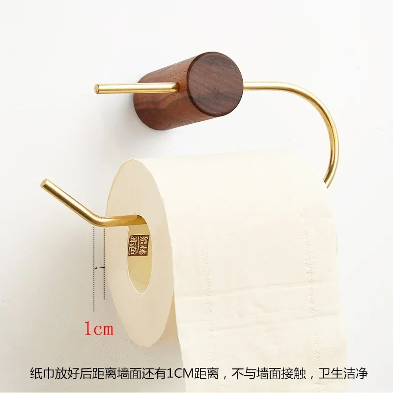 Nordic Hanging Towel Rack Bathroom Toilet Paper Holder Toilet Paper Roll Wooden Tissue Rack