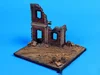 1/72 Resin Die-casting Scene Layout Props Gray Model Scene House Damaged Building Ruin Scene Platform Free Shipping (11×10x9) 1