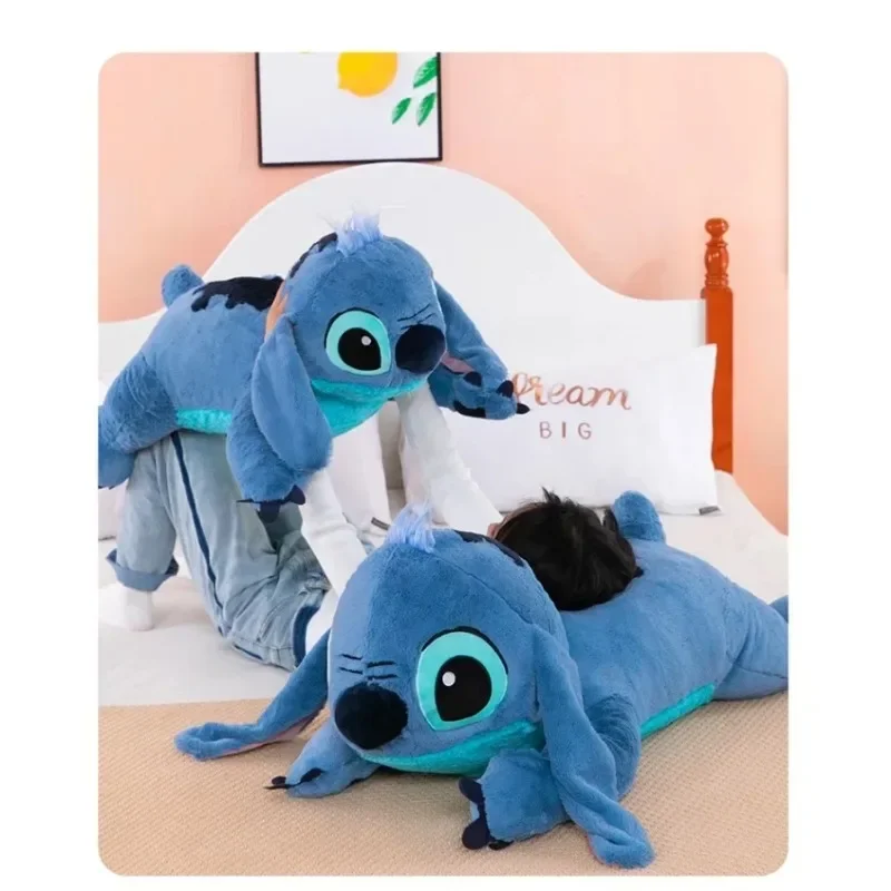 Blue Stitch Plush Long Pillow 2