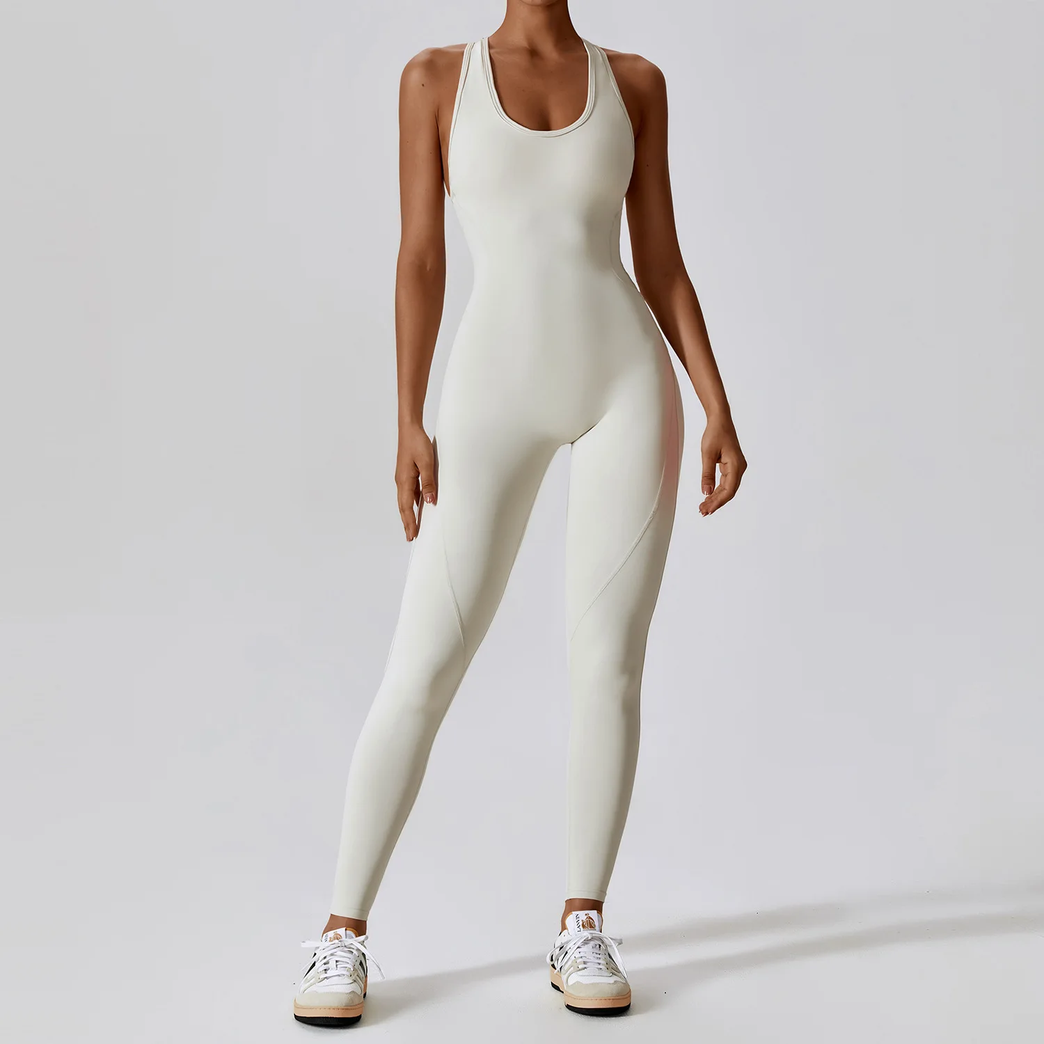 Maxdutti Ins Fashion Blogger Tight Fitting Tank Tops Hollowed Out Backless Yoga Suit For Women High Elastic One Piece Yoga Suit