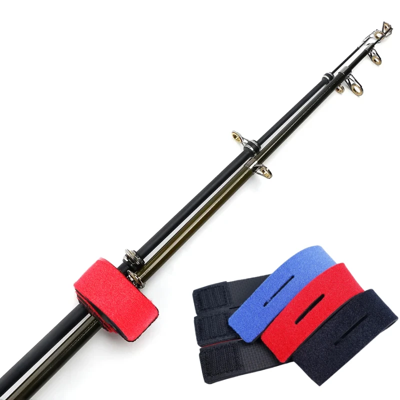 5/10Pcs Fishing Rod Tie Holder Strap Non-slip Belt Tackle Elastic Wrap Band Pole Holder Fastener Ties Reusable Bandage Fastener 6