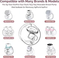 Wearable Breast Pump Milk Collector Cup Accessories, Breast Pump Milk Collector Compatible with S9/S10/S12 Breast Pump 2