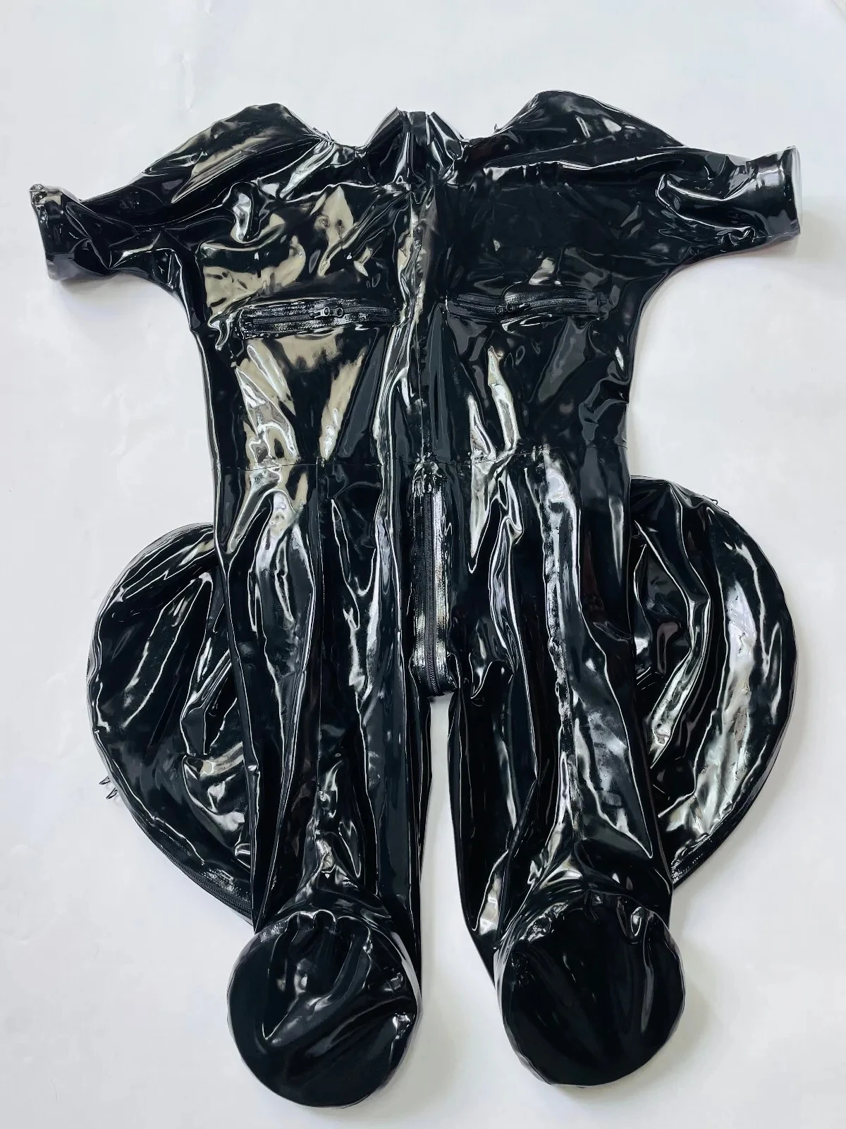 

Латексный костюм-кошка gummi, костюм для собак с подкладками, на молнии через плечо и на ногах, костюм-кошка для ползания