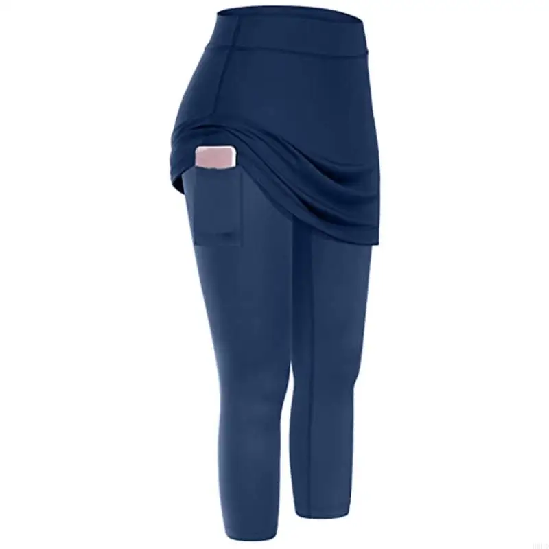 Damen-Fitness-Leggings mit hoher Taille, Pilates-Hose, Sport-Trainingshose 69HD – Detail 2