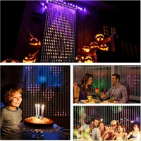 2m*2m/3m Smart Curtain Lights Bluetooth App LED String RGB Fairy Lights DIY Music Change Display for Window Bedroom Decoration - Image 6