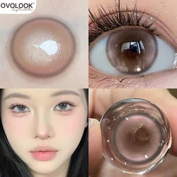 Vibrant Prescription Colored Contact Lenses for Myopia - Available in Blue, Violet, Brown, and Green (Summer Rose - pink)