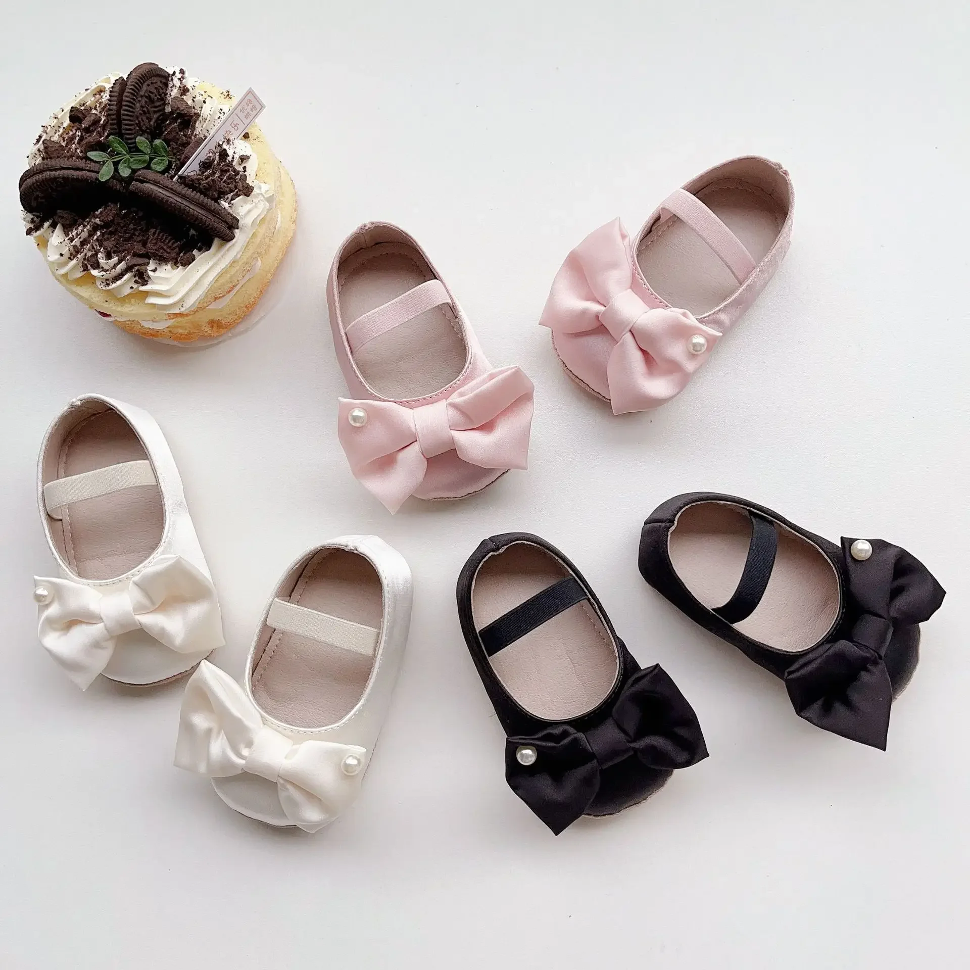 Bardibess Baby Shoes Spring Autumn New Fashion Bow Soft Toe Shoes Baby Girl's Anti-slip Anti-drop Heel Princess