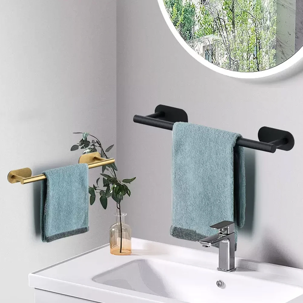 Adhesive Towel Ring Self Adhesive Hand Towel Ring Aluminum Rustproof Bathroom Holder Wall Mount