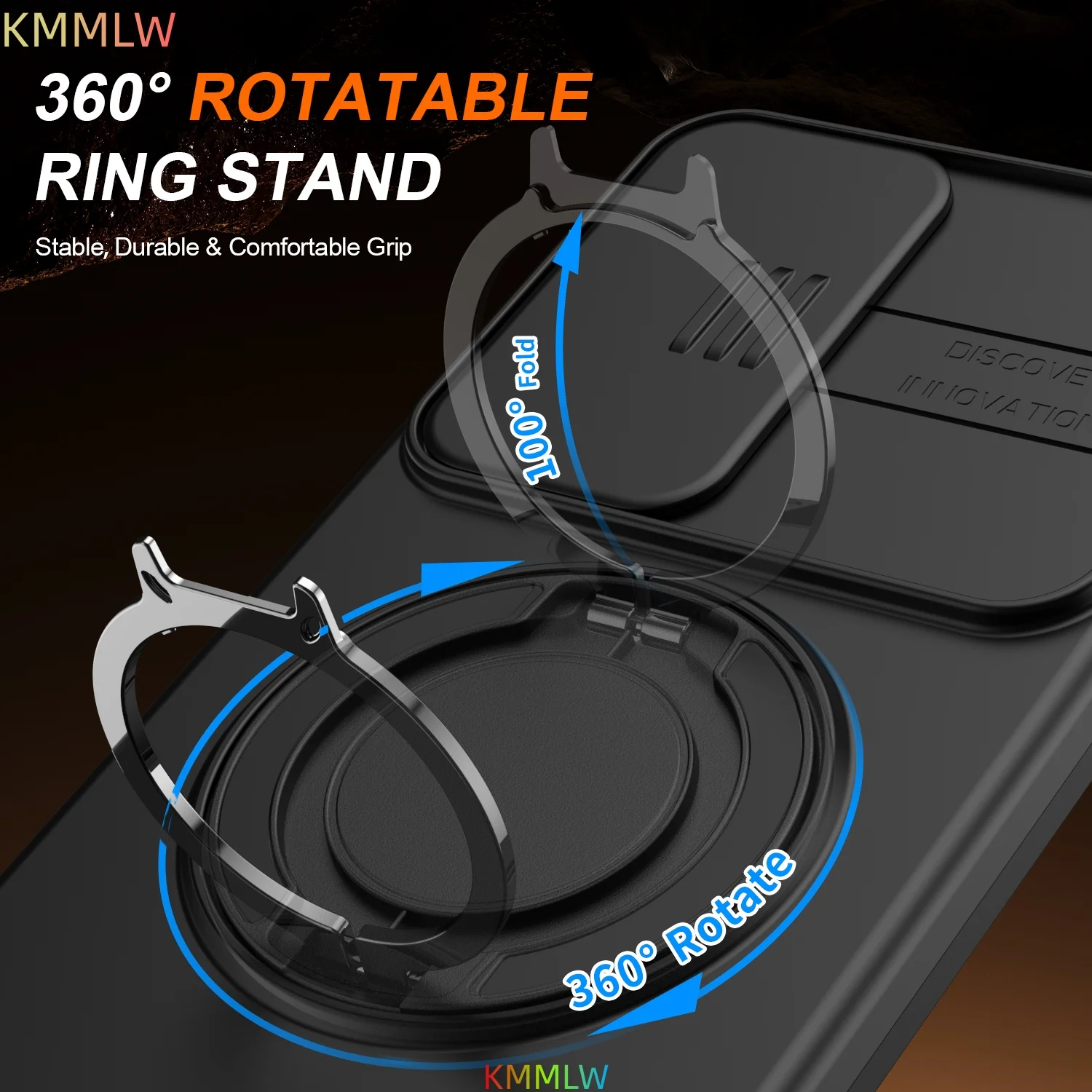 Luxury Armor Phone Case with Magnetic Bracket and Lens Protection - Shockproof Cover