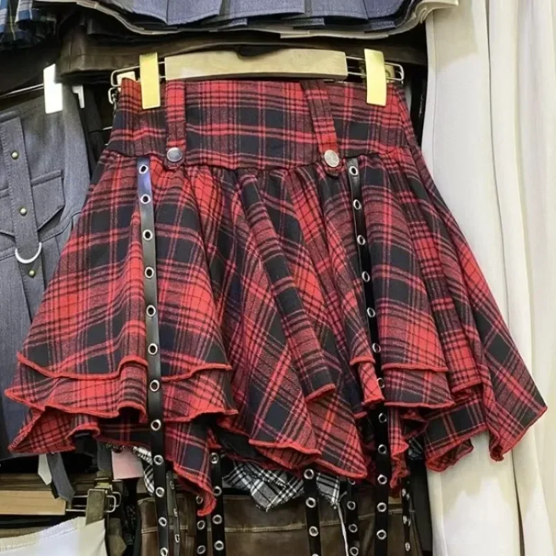 haek check pleated skirt【red】 06401-0250_6_1200x1200.jpg?v=