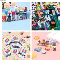 4Styles Random Doll House Supermarket Daily Necessities Miniature Food For Blyth Doll Pretend Play Kitchen Decor Accessories