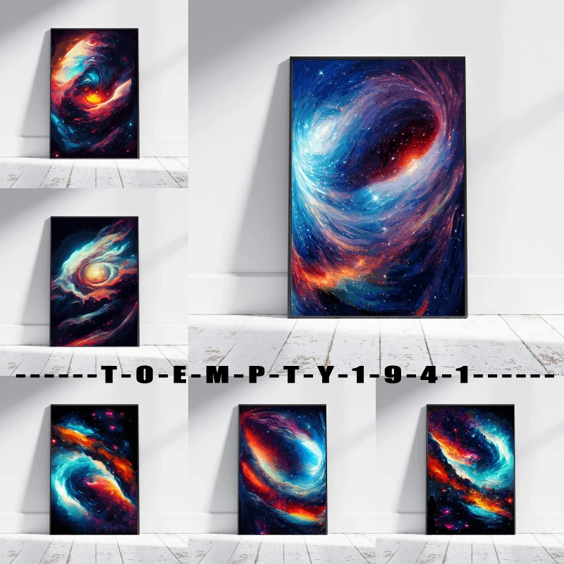 Space Nebula Abstract Colorful Poster Stampe Su Tela Space Nebula Wall Estetica Decor Soggiorno Home Kids Room Decorazione Della Parete