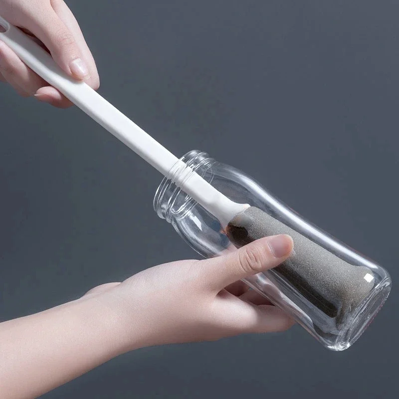 1pc Long handled sponge brush Bottle washing brush Can be hung Cup brush Quick drying No dead corners Kitchen utensils 3