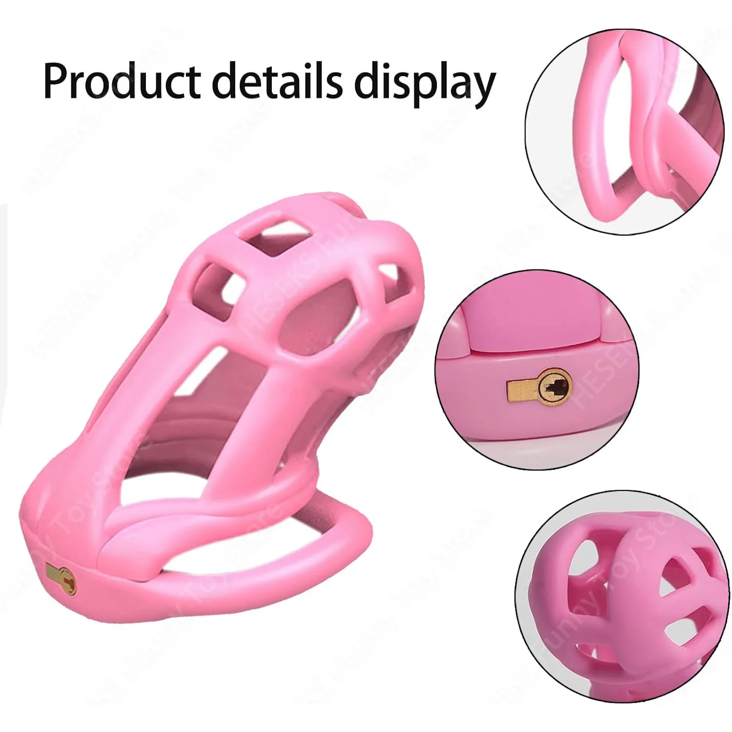 HESEKS New Cobra Chastity Cage Male Chastity Device Resin 3D Invisible Lock Cock Cage Penis Ring for Sissy Beginner BDSM Sex Toy penis chastity cage chastity lock sex toy chastity cage accessory penis cock ring male female sex toy