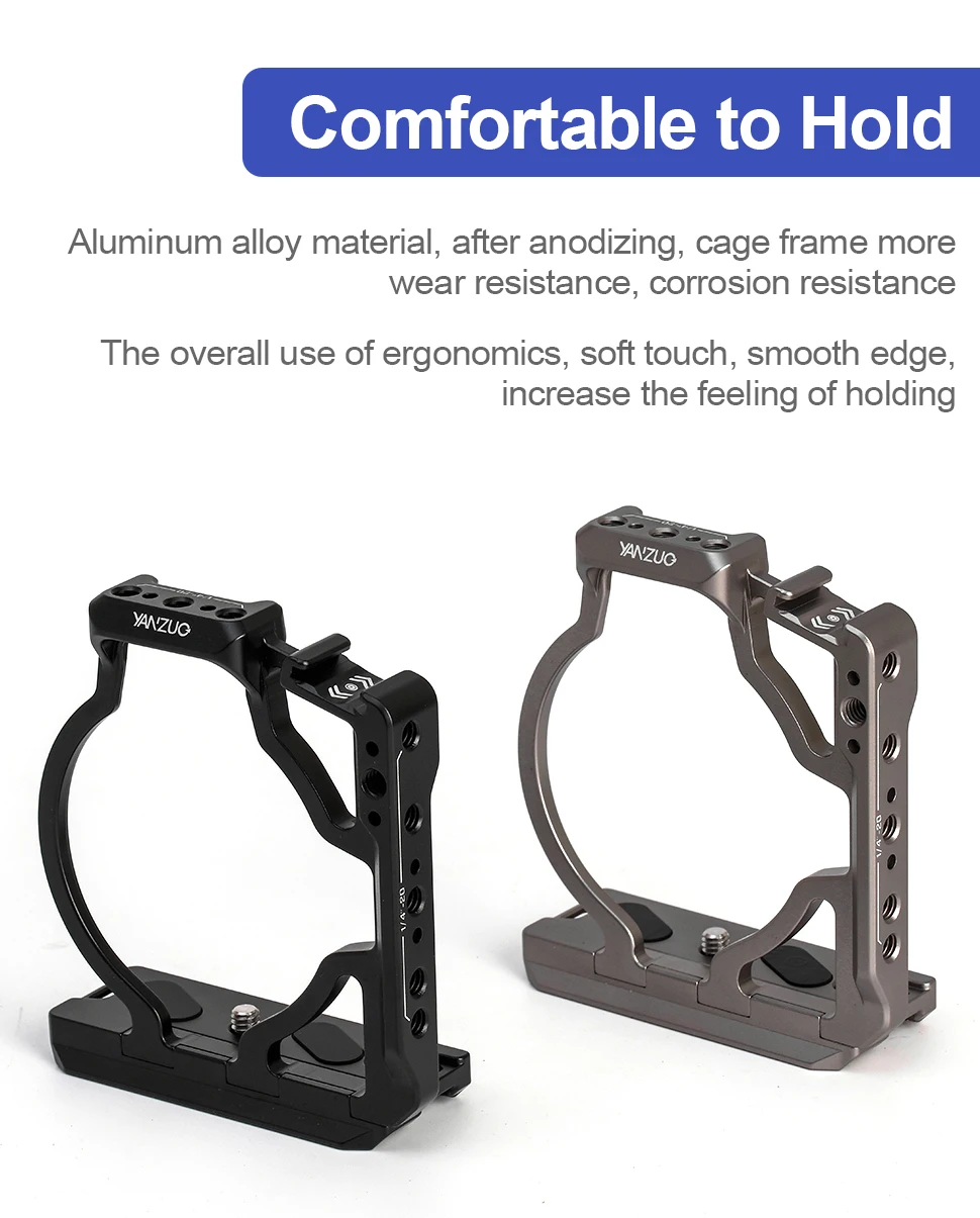 Camera Cage Rig For Canon EOS R Camera Protective Case with Handle Side Grip for