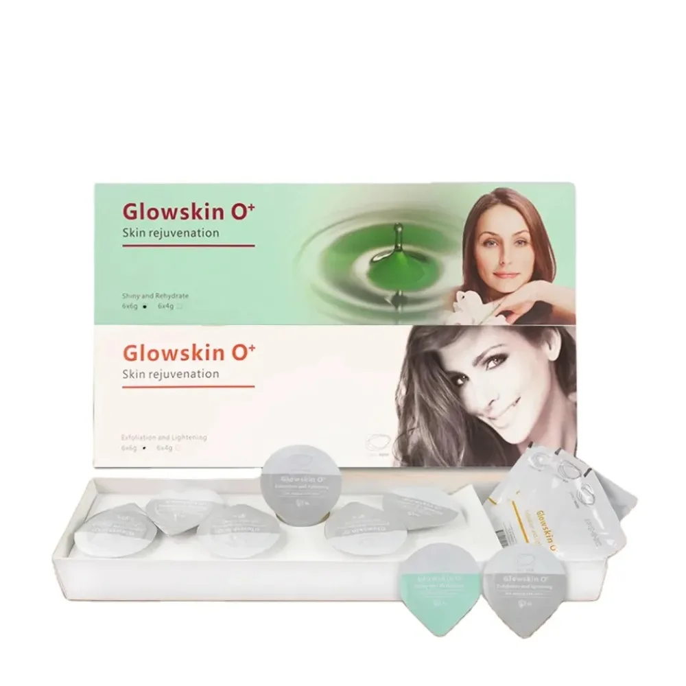 Co2 Oxygen Bubble Treatment Kit Glowskin Capsule Green Kit Glowskin Facial Skin Rejuvenation Kit 10 boxes custom logo 10pcs cream face cream capsule bottle small sample bottle mini skin care products sub packaging empty bottle