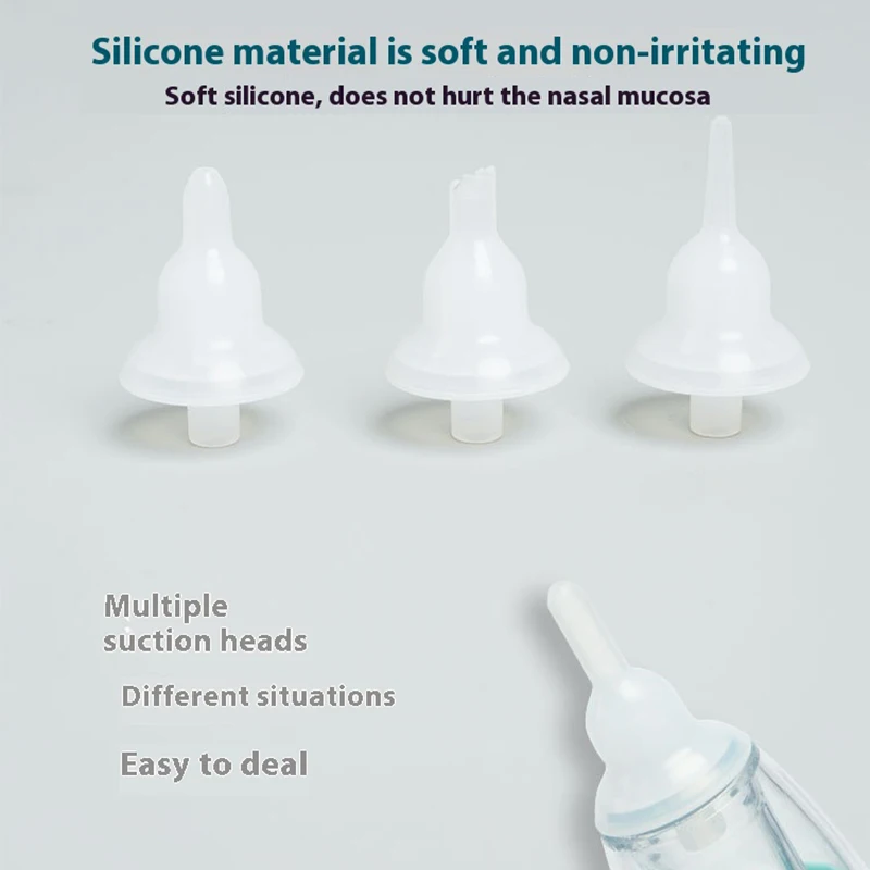 JUSTLANG Portable Nasal Aspirator Nasal Vacuum Cleaner Rechargeable Sniffling Equipment Safe Hygienic Nose Snot For Child Baby 5