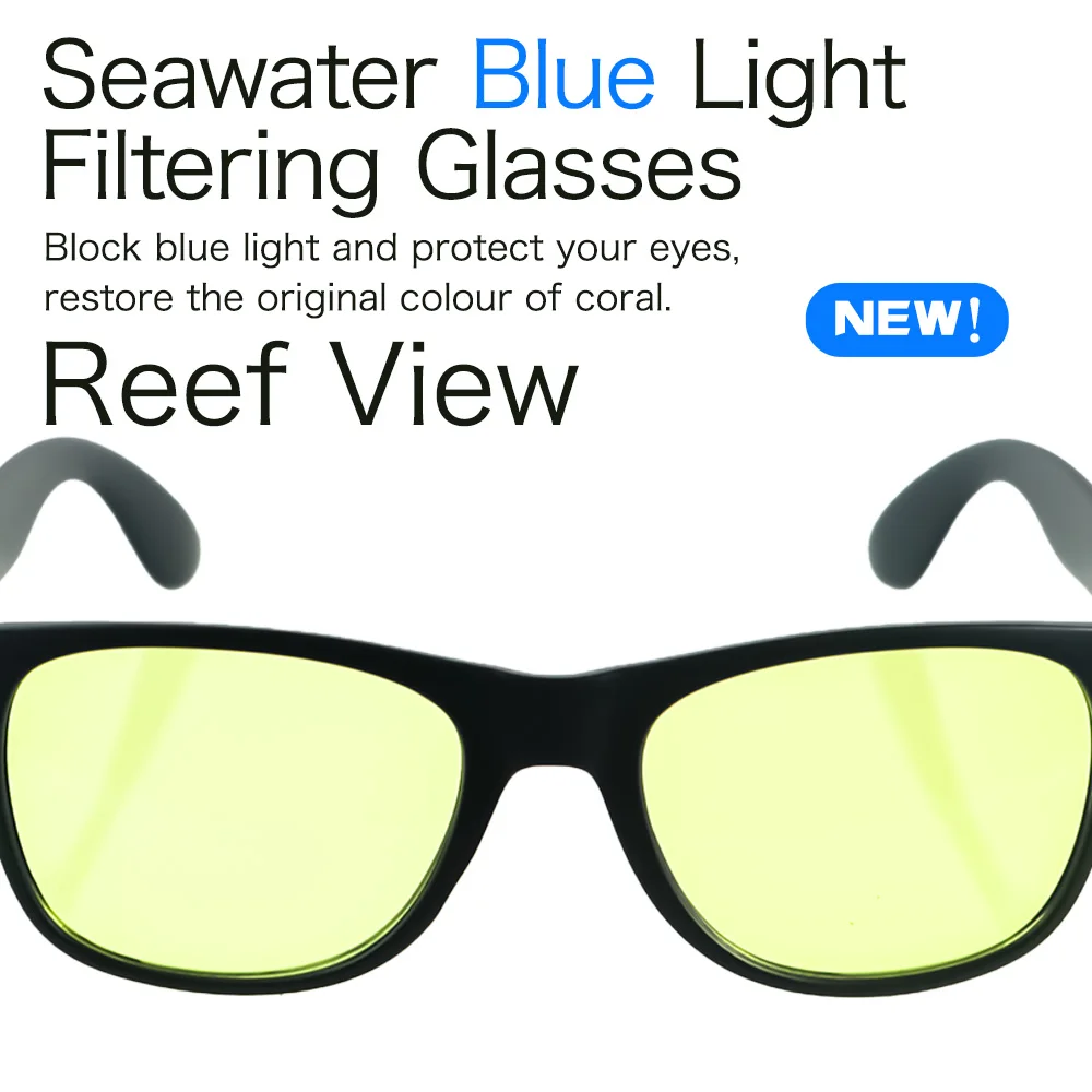 Red Sea ReefView Saltwater Blue Aquarium Light Fliter Glasses For Coral Viewing Eye Protection and Photography