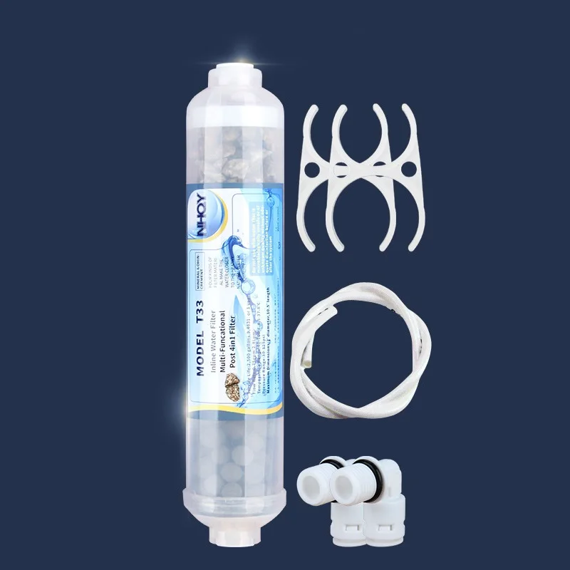 1 ensemble d'éléments filtrants mixtes pour purificateur d'eau 4 en 1, élément filtrant minéralisé multifonctionnel, fournitures de Machine de Purification de l'eau