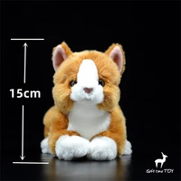Ginger Cat High Fidelity Cats Plushie Orange Cat Plush Toys Lifelike Animals Simulation Stuffed Doll Kawai Toy Gifts Kids 2