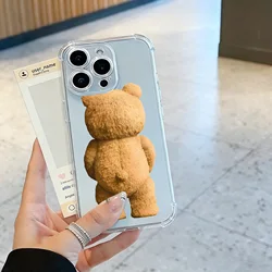 Humorous Teddy Bear Clear TPU Phone Case - Anti - Fall Protection for Samsung S21 5G (TMSJ - 344HSQ1231E1)