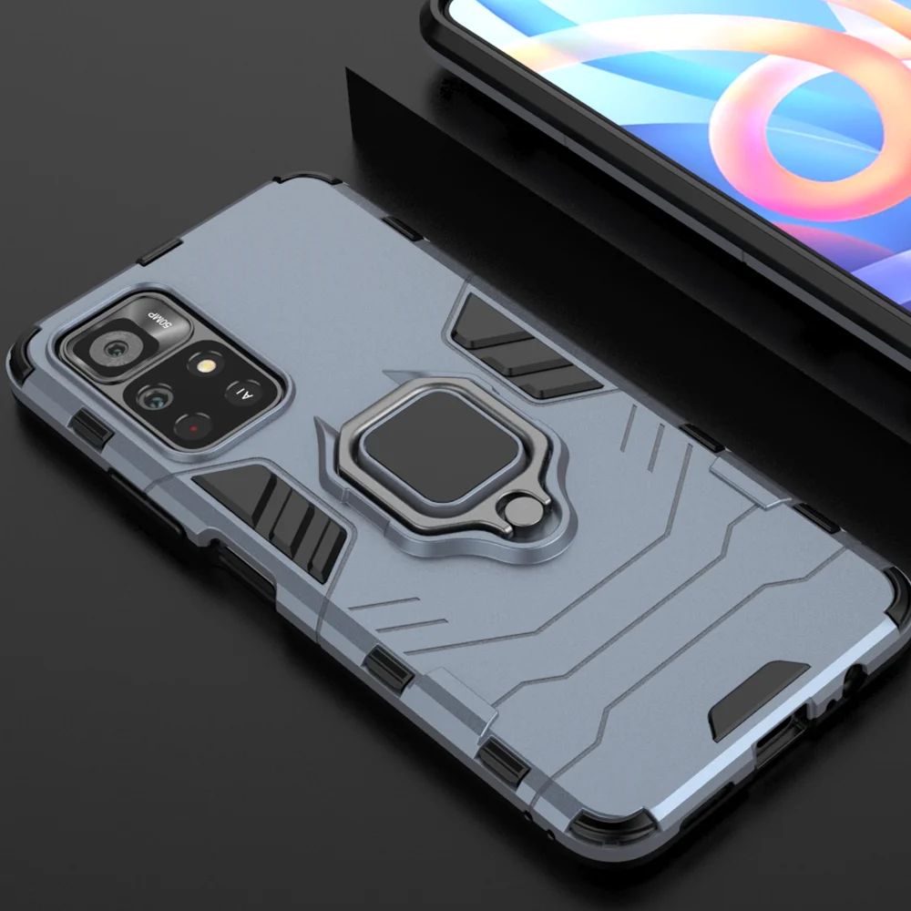

For Xiaomi Redmi Note 11 Case Stand Holder Magnetic Car Ring Phone Back Cover For Xiomi Redmi Note 11 Pro Phone Cover Note11