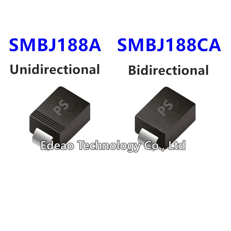 20 Pz/Lotto Tvs Diodo Smbj188A Smbj188Ca Marcatura: Ps Smb (Do-214Aa)