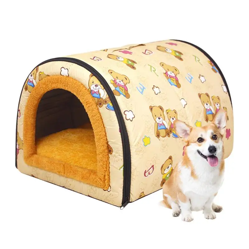 

Cat Cave Bed Comfortable Dog Kennel For All Seasons Dogs Winter Supplies Soft Bedding House For Camping Living Room Bedroom